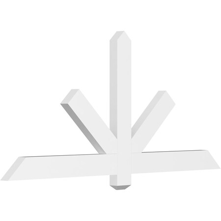 Ekena Millwork Kennewick Architectural Grade PVC Gable Bracket, 60"W x 27 1/2"H x 2"D x 4"F, 11/12 Pitch GBP060X28X0204KEN00